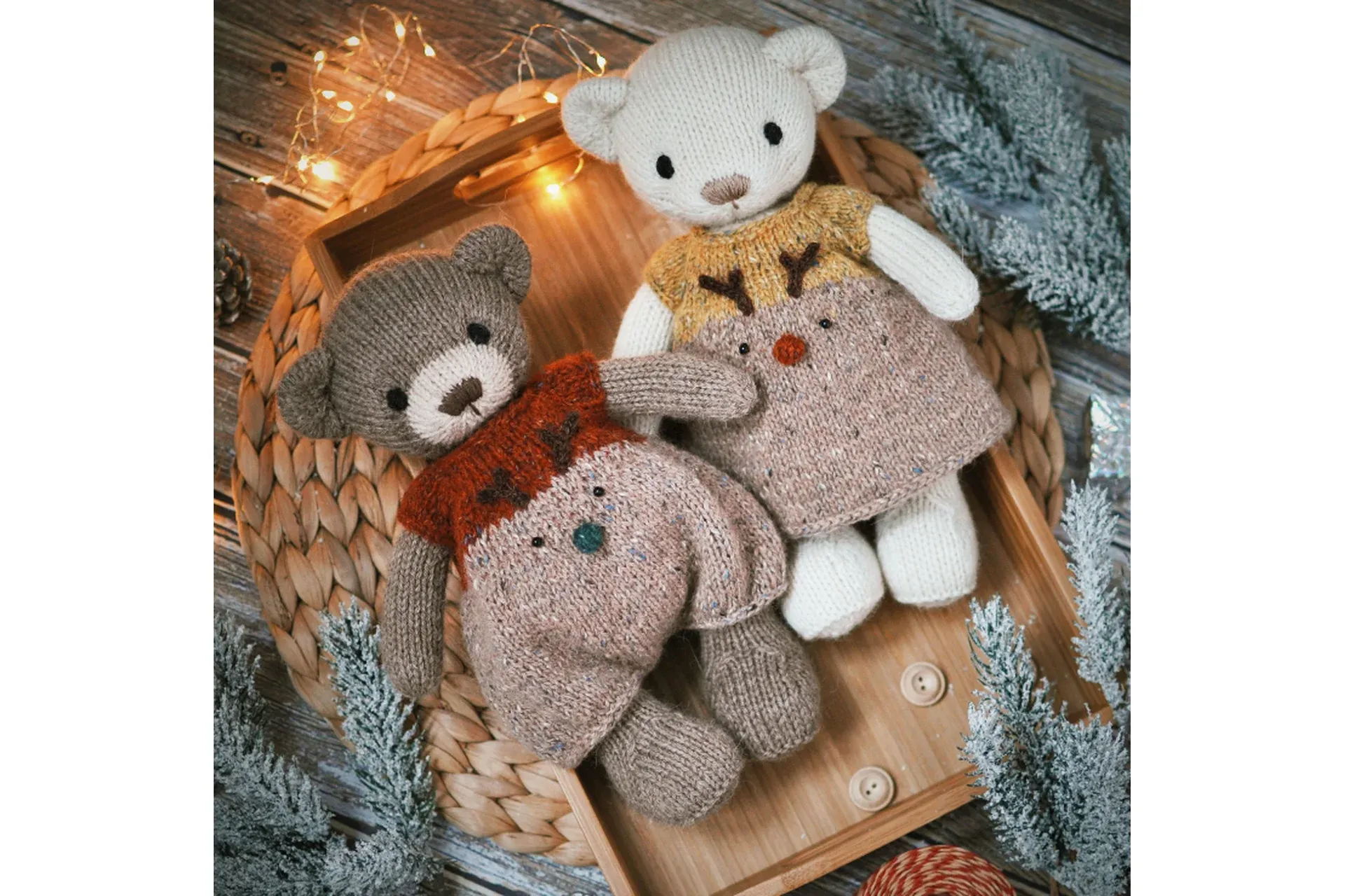 Вязаная игрушка медвежонок. Прямой метод (Екатерина Попова)