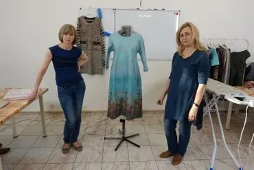 [Валяние]  Платье с принтом (Оксана Ткаченко, Наталья Кондрашова)