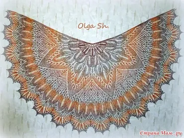 [olga_shkineva_] Шаль Цветущий адиантум (Ольга Шкинева)