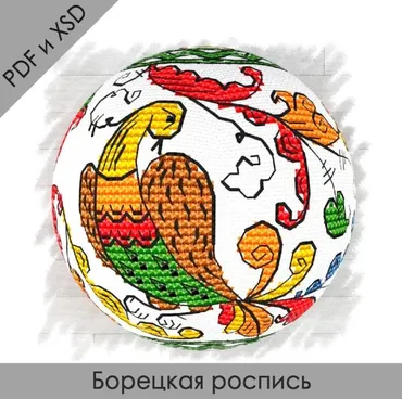 [RinkaZee] Схемы объемных шаров. Борецкая роспись (Марина Хачанова)