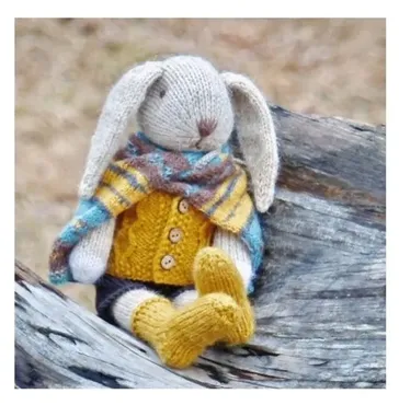[Elena_Alexeeva_Crafts] Заяц Матвей в горчичном жилете (Елена Алексеева)