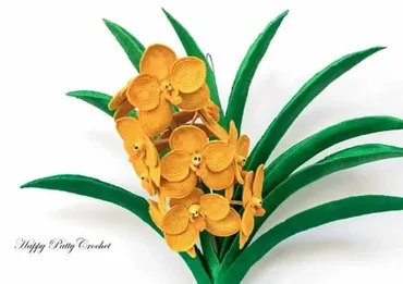 Ascocenda Orchid Flower/Цветок орхидеи Аскоценда (HappyPattyCrochet)