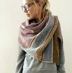 Шаль Slip stitch party (Изабель Кремер)