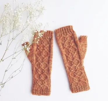 Пряничные митенки или варежки magicloop (Glamourknits)