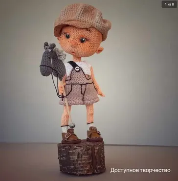 Вязаная крючком кукла малыш Данька (Елена Шаповалова)