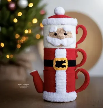 [dorogina_toys] Чайный сервиз Санта Клауса (Елена Дороганина)