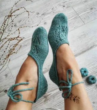 Ажурные следки Puanty socks (by_ignatova.knit)