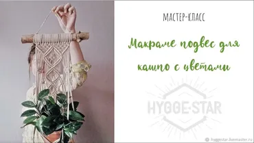 [Hygge star] Подвесное макраме Кашпо для растений