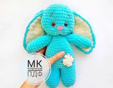 [Fiona_dolls] Плюшевый вязаный зайка крючком, мастер класс игрушка заяц