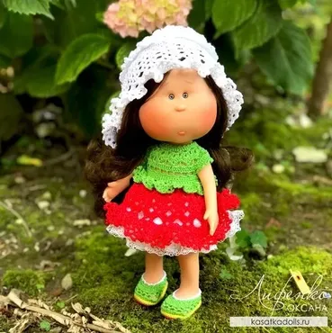 [KasatkaDollsFashions] Наряд Клубника со сливками для кукол Mia Nines (Оксана Лифенко)
