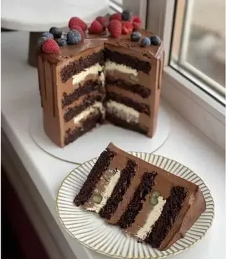 Торт Шоколадный с кокосом (Ольга Куликова)
