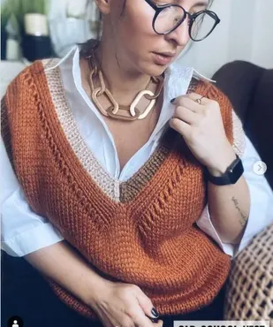 Жилет Оld_school_vest (grenka87knit)