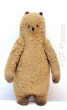 Выкройка Мишка Тедди Зимний Медведь Teddy Bear Инструкции к Пошиву (Мария Светлова)