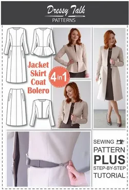 [DressyTalkPatterns] Выкройки трансформера: жакет, пальто, юбка, болеро