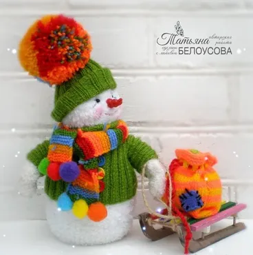 МК. Спицы. «Снеговик» (Татьяна Белоусова)