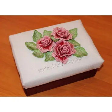Дизайн машинной вышивки «Объемные розы» fsl0032 [Embroideryshop]