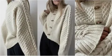 [Вяжи.ру] Кардиган оверсайз Haraboji (Aeggyknit)