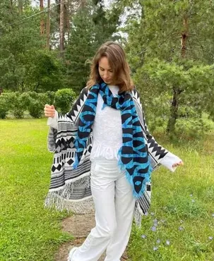 Шарф Лазурный тигр (Татьяна Сапельникова)
