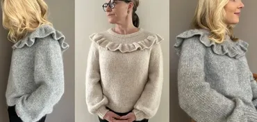 [Вяжи.ру] Пуловер с оборкой Chunky Frill Me