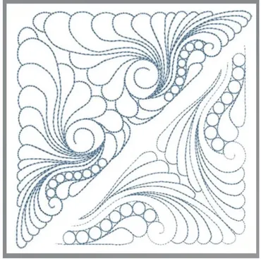 Feather Quilt Corners SDS0737 (Stitchdelight)