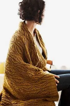 [Вяжи.ру] Большой палантин плед Hourglass Throw (Anne Hanson)