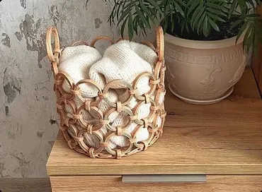 Корзина из колец (paper_wicker22)