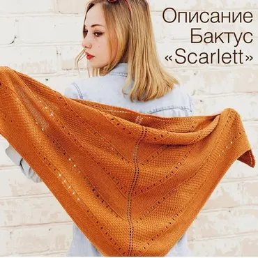Мастер-класс по вязанию бактуса Scarlett (Elena Shapetko)
