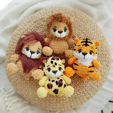 [Chirka_toys] Мини Лев, Тигр, Леопард (Екатерина Чиркова)