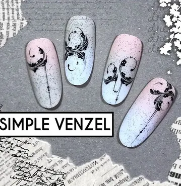 Вензеля для начинающих (rina_pro_nail)