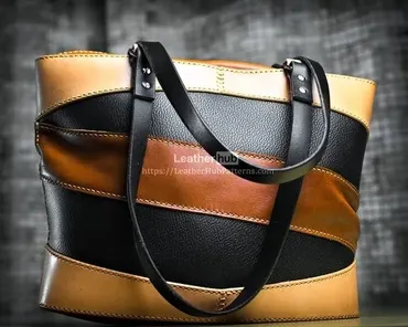 [LeatherHubPatterns]  Элегантная хозяйственная сумка из кожи
