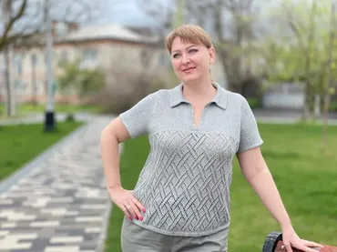 Футболка поло Серебро (Юлия Быченко)