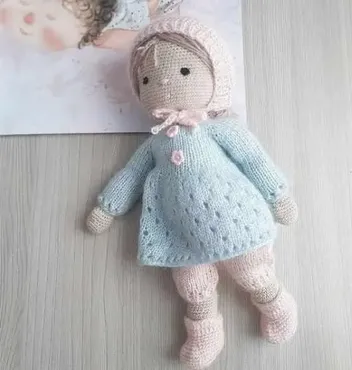 МК Вязаной одежды для куклы 25-26 см (Марина Попова)
