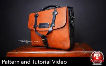Кожаный портфель для документов и ноутбука (DieselpunkRo)