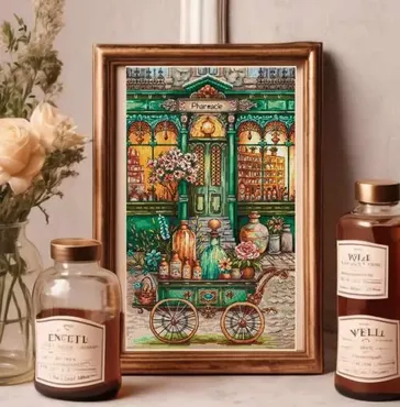 [yermakova.cross_stitch] Аптека. Старинный магазин (Анастасия Ермакова)