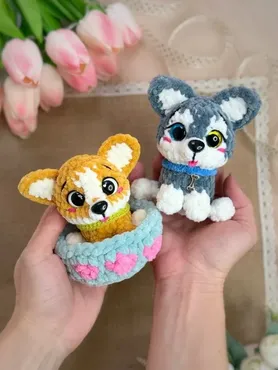[Zheltova_toys] Мини корги, хаски (Светлана Желтова)