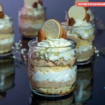 [Pastry-School] Торт Белые ночи (торт в баночке)  (Елена Крохмаль)