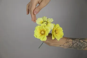 Космея из пластичного шоколада  (Даяна Лус)