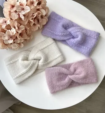 [avgustina_knit] Повязка с красивым узором (Юлия Гантовская)