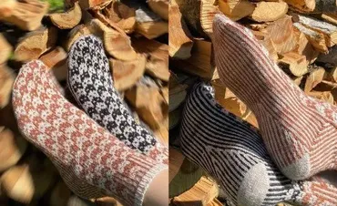 [marinaf_knit] Носки Пиксельные котики (Марина Февралева)