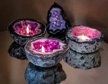 Свеча Аметистовая Жеода (Анастасия Ркоян)