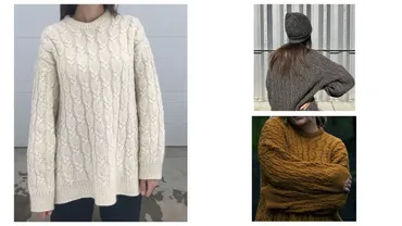 [Вяжи.ру] Вязаный пуловер с косами Minto Sweater (Magdalena Parker)