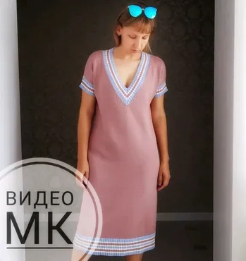 Вяжем платье (My design  By Ani-style)