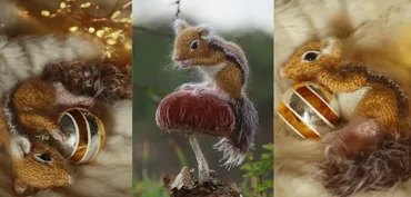 [Вяжи.ру] Вязаный спицами бурундук Chipmunk Chippy (Claire Garland)