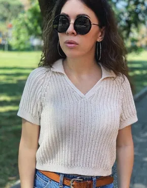Футболка 2в1 Classik & Polo (katusha_knitting)
