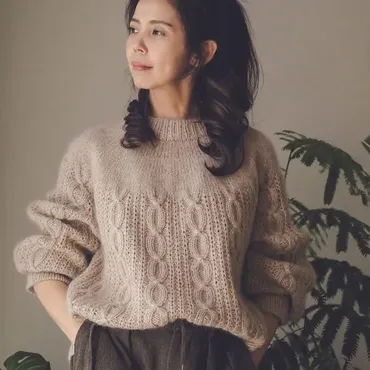 [Вяжи.ру] Вязаный свитер с косами Tessa Sweater (Irene Lin)