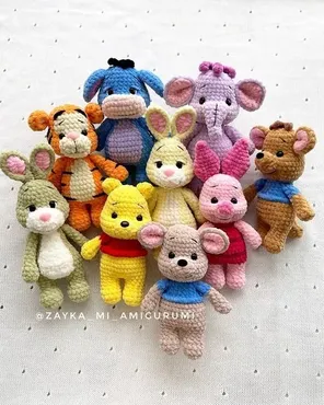 (zayka_mi_amigurumi) Винни и его друзья  7в1 (Миранда Айвазян)