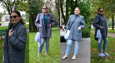 Удлинённый жакет от шанель с рукавом полуреглан (Тамара Тимофеева)