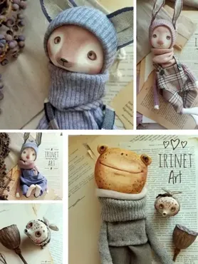 Мк зверушек из самоотвердевающей полимерной глины (Irinet Art)