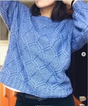 [Вязание]  Джемпер  «In Grid» (tanito_knit)