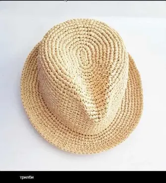 Шляпа из рафии Федора-Трилби (annetta_handmade)